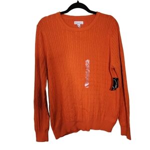 KIM ROGERS orange sweater new with tags XL